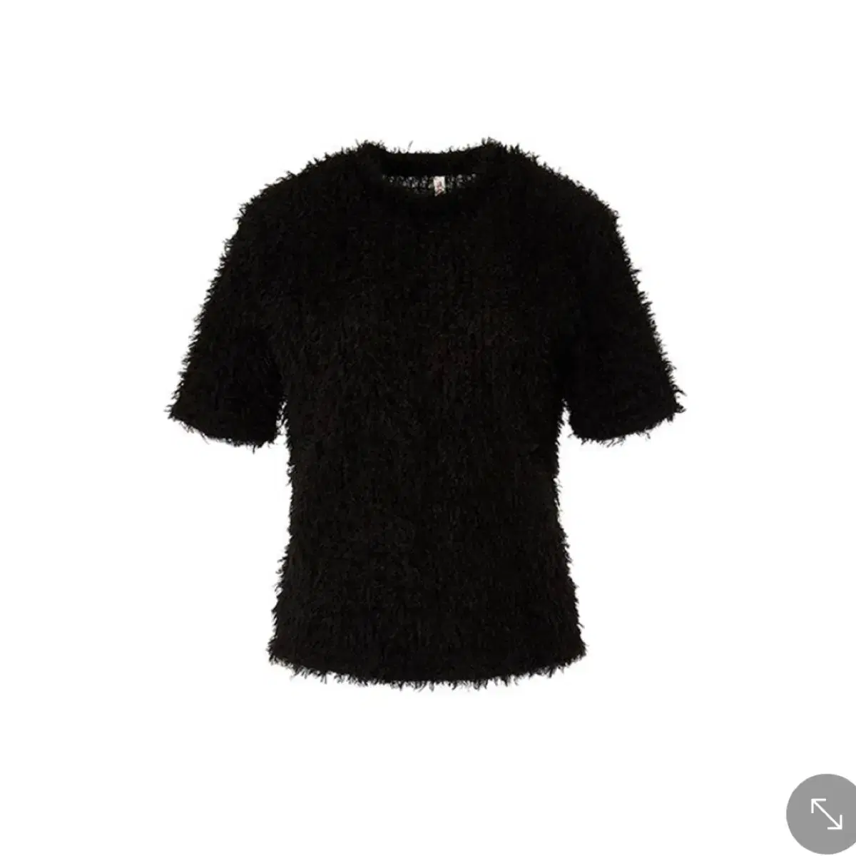 티크 부클 니트 탑 블랙 TEAK BOUCLE KNIT TOP