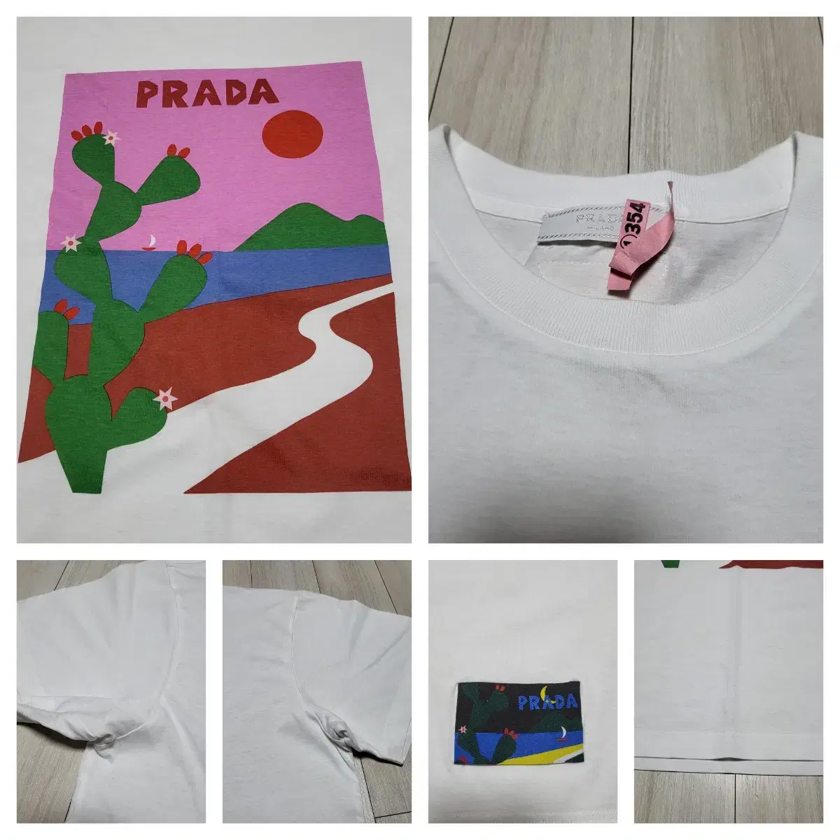 (XL) 18ss 프라다반팔 올림비아자뇰리 프린팅 PRADA