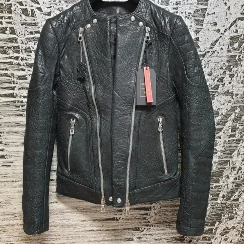 (정품) BALMAIN x H & M  leather Biker J