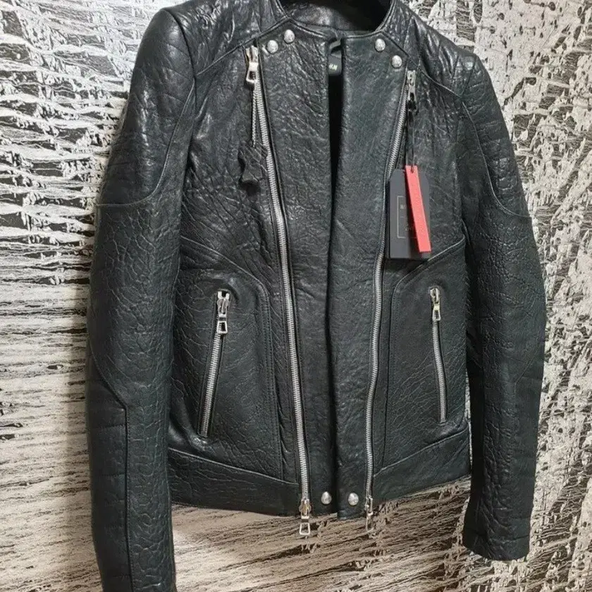 (정품) BALMAIN x H & M  leather Biker J