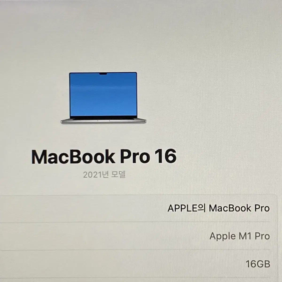 맥북프로 16인치 M1pro 16gn 1tb [114/86%]