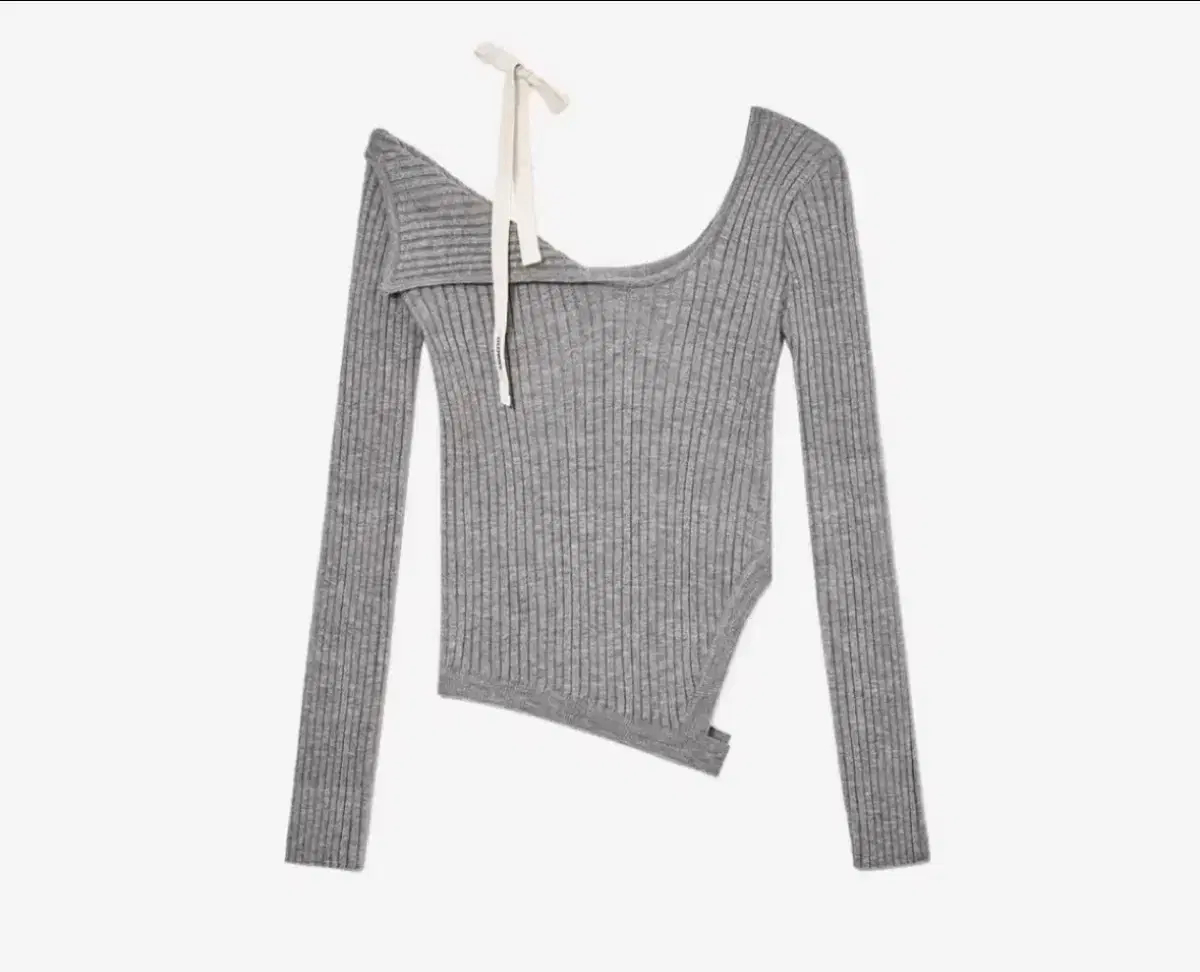 글로니 아이사 니트 그레이 ISA ASYMMETRICAL KNIT TOP