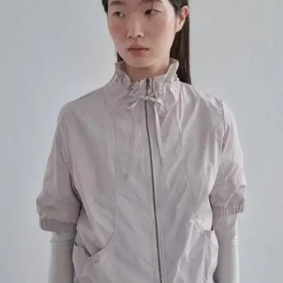 Poti 포티 립 하프 아노락 베이지 RIB HALF ANORAK