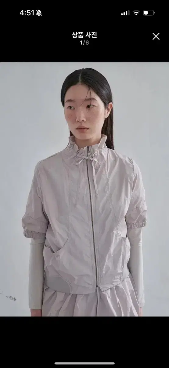 Poti 포티 립 하프 아노락 베이지 RIB HALF ANORAK