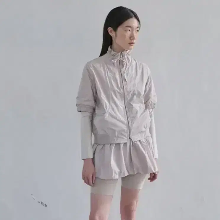 Poti 포티 립 하프 아노락 베이지 RIB HALF ANORAK