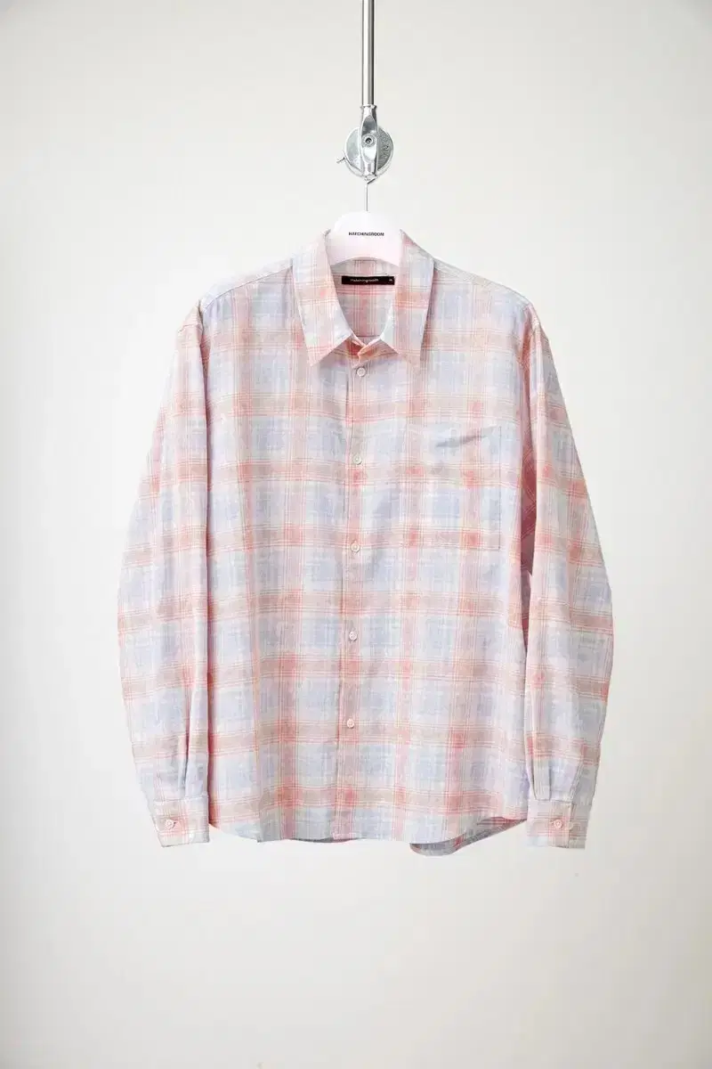 해칭룸 Museum Shirt Tie Dyed Check Coral