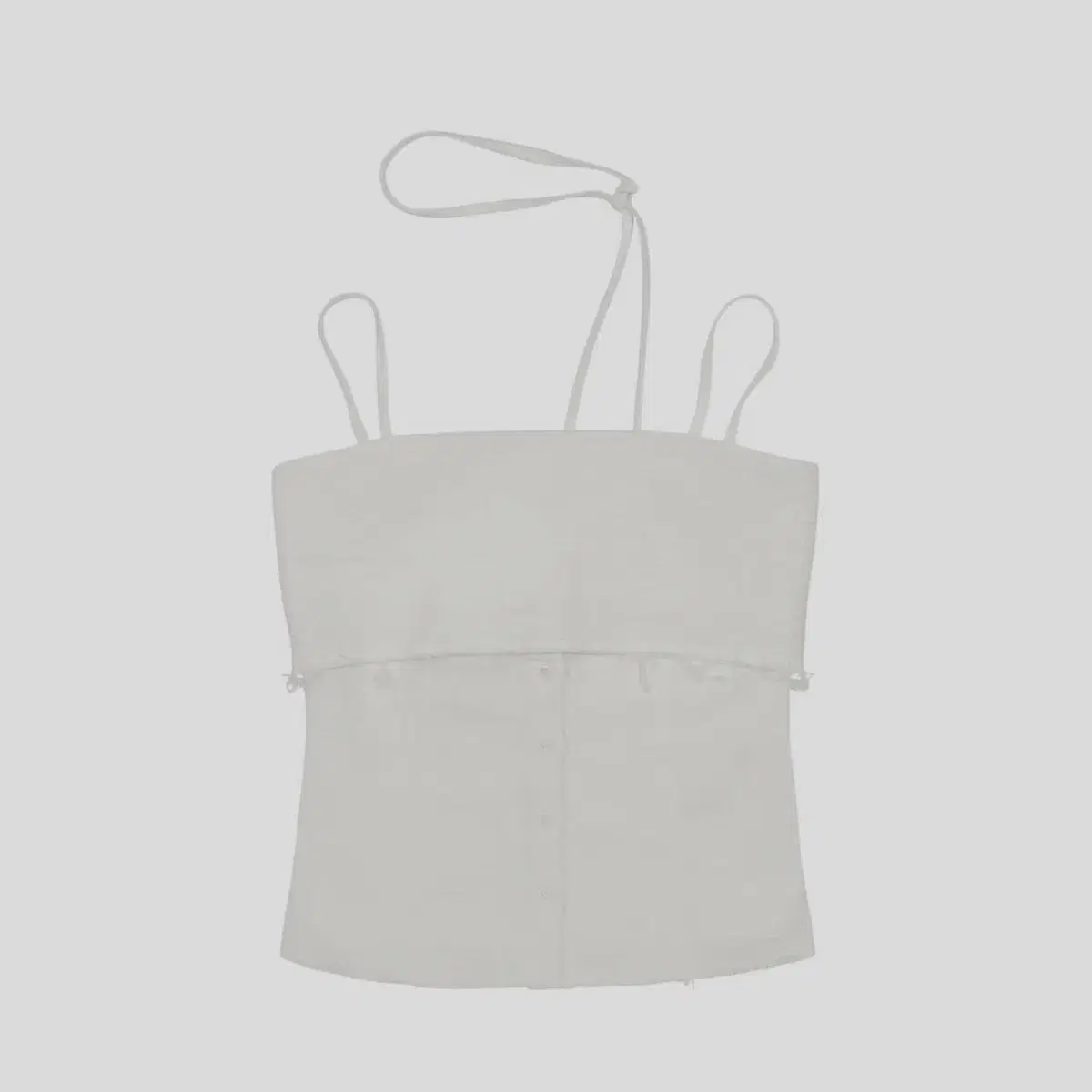 라티젠 L3 BUTTON SLEEVELESS 아이보리 나시