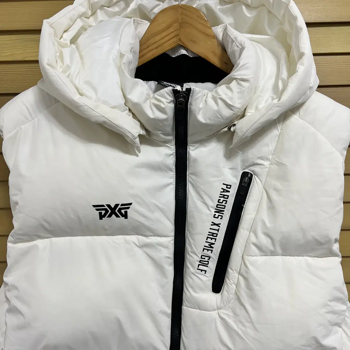 골프웨어 남성 화이트 패딩조끼 XL/110