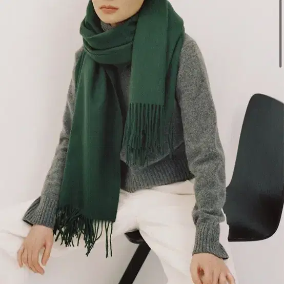 Ore 오어 Lambs Wool Scarf Green 목도리