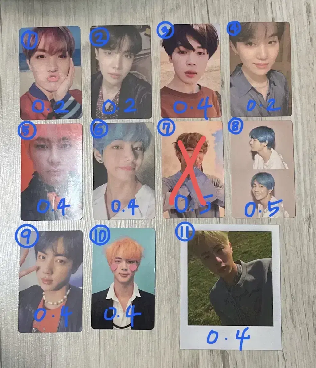 Quick sale) bangtan photocard/영포에버 유네버워크얼론 loveyourself rubsell mapsol