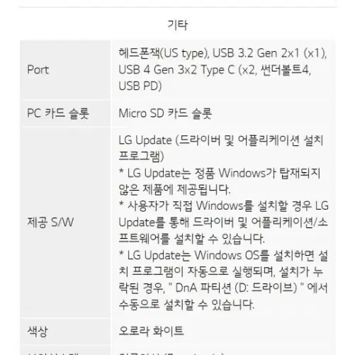 lg그램 14ZD90RS-GX56K 미개봉 급처