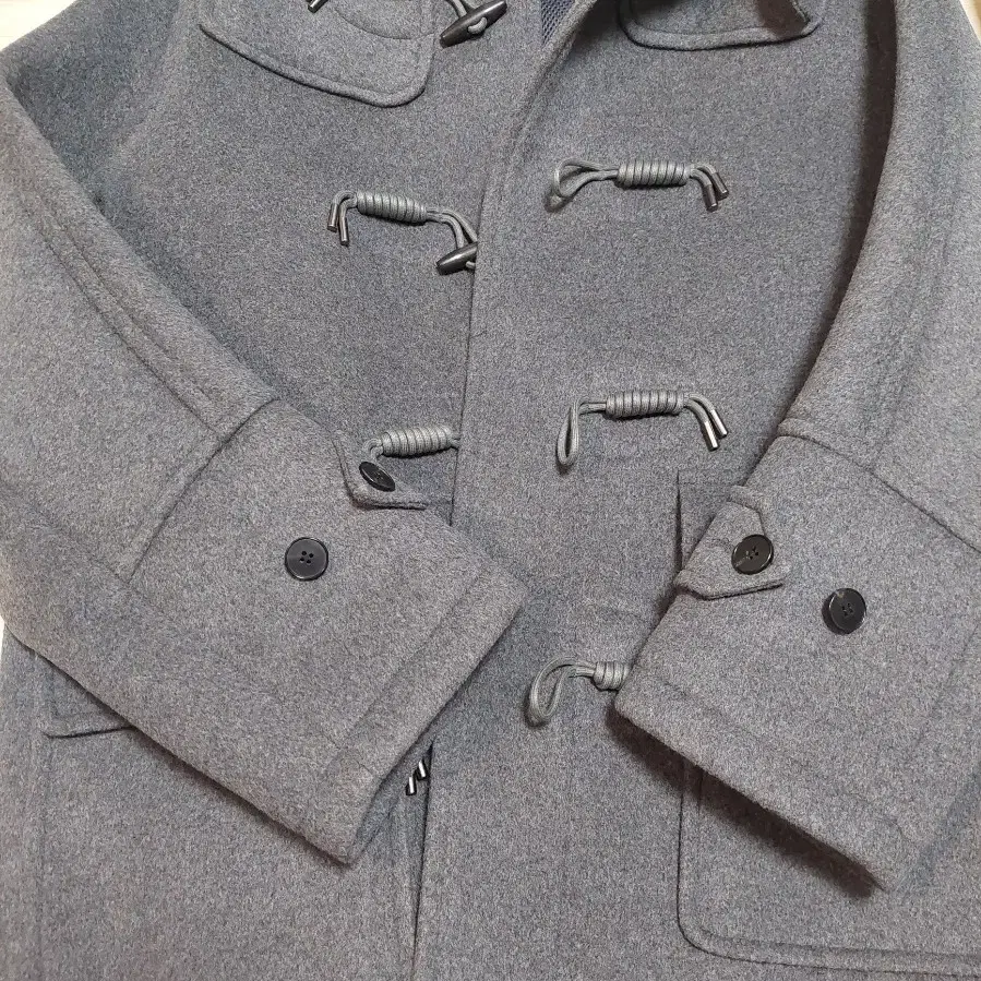 마마가리 OVERISIZED MESH-WOOL DUFFLE COAT