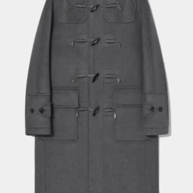 마마가리 OVERISIZED MESH-WOOL DUFFLE COAT