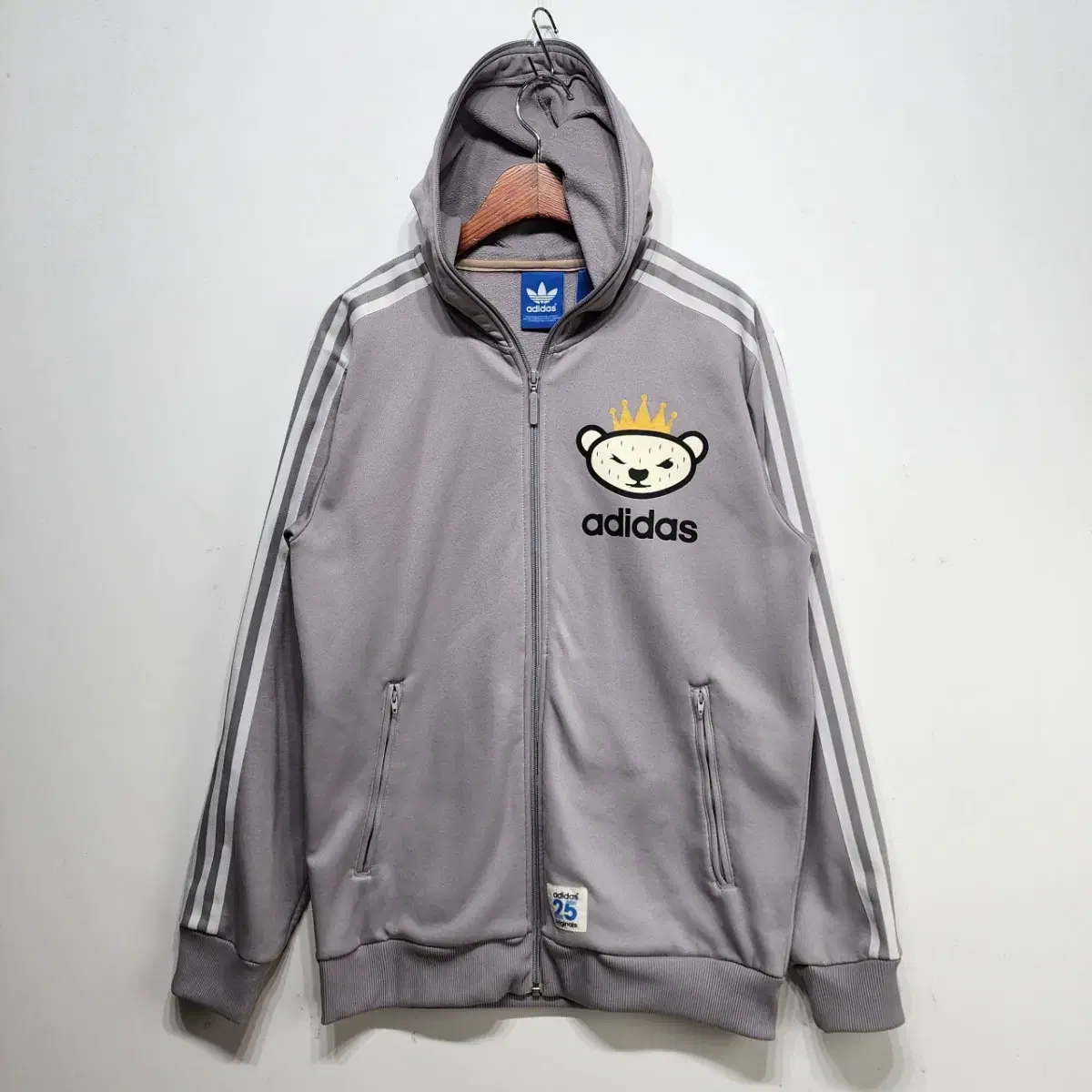 ADIDAS Nigobear Hooded Jersey Track Top Jacket Grey L