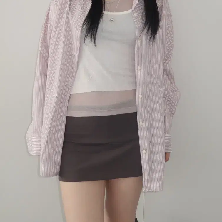 아워캐비넷 mix stripe shirts