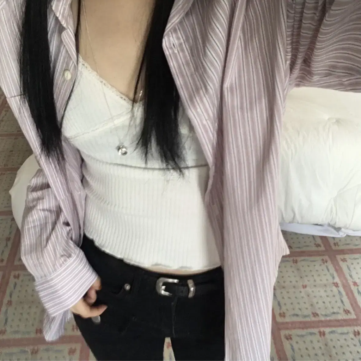 아워캐비넷 mix stripe shirts