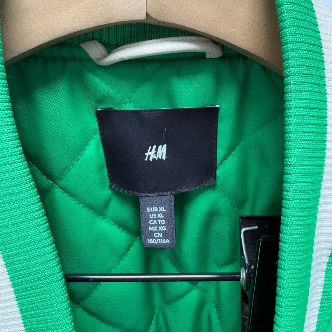 H&M 바시티  가죽자켓