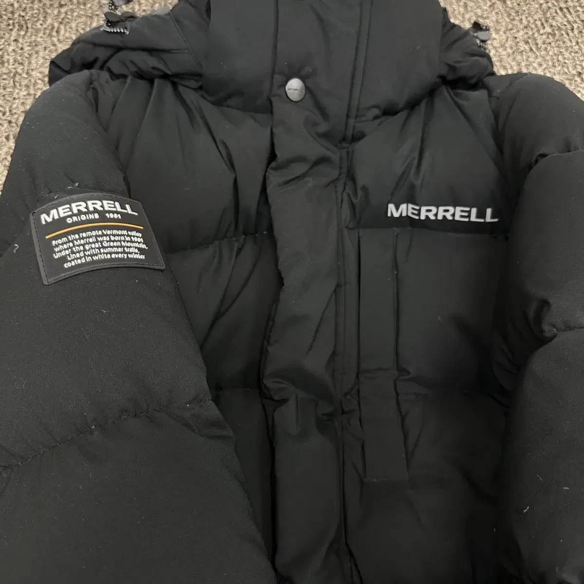 MERRELL 머렐 구스다운 롱패딩 블랙 90(S)