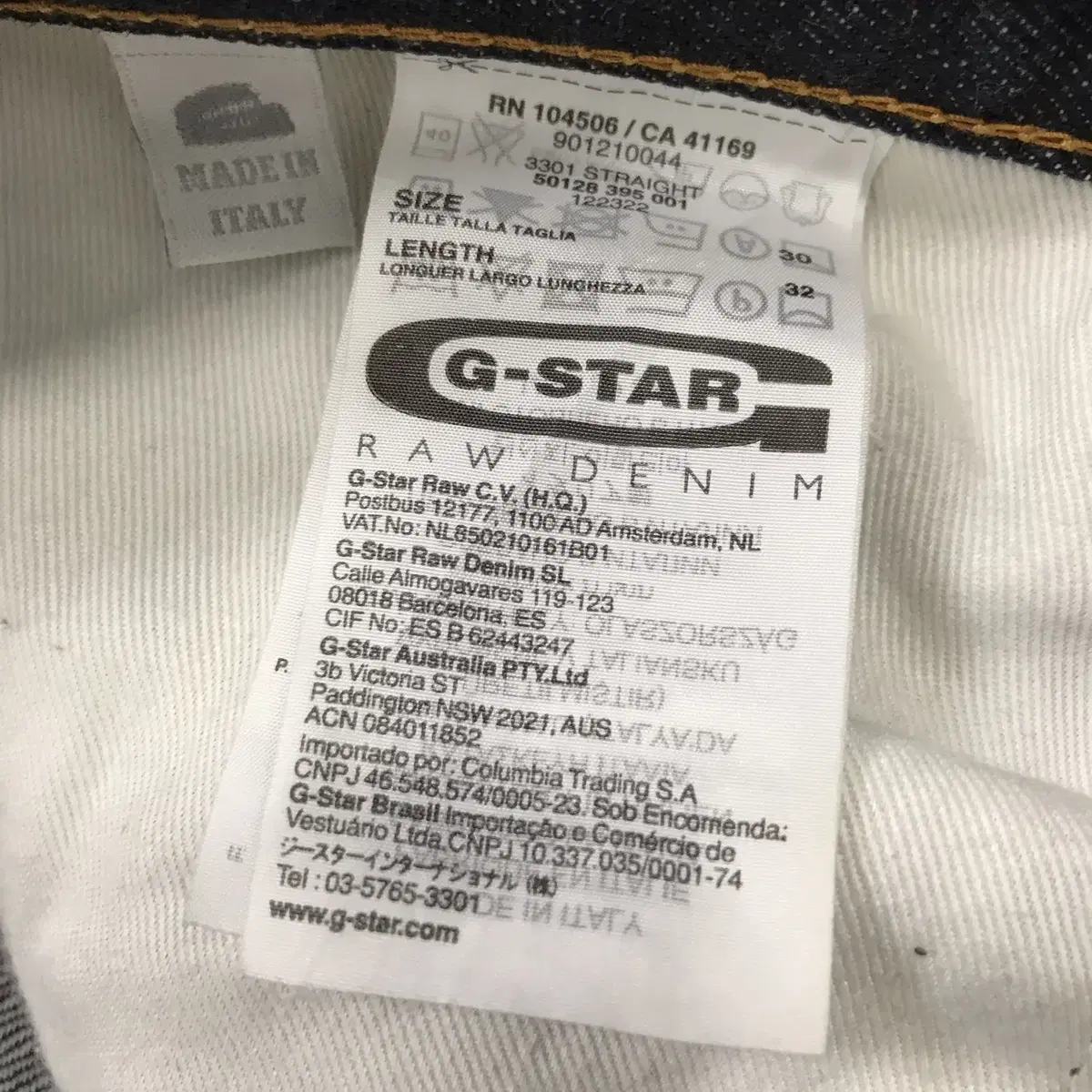 G-STAR RAW 3301 진청데님 이태리 [30인치]