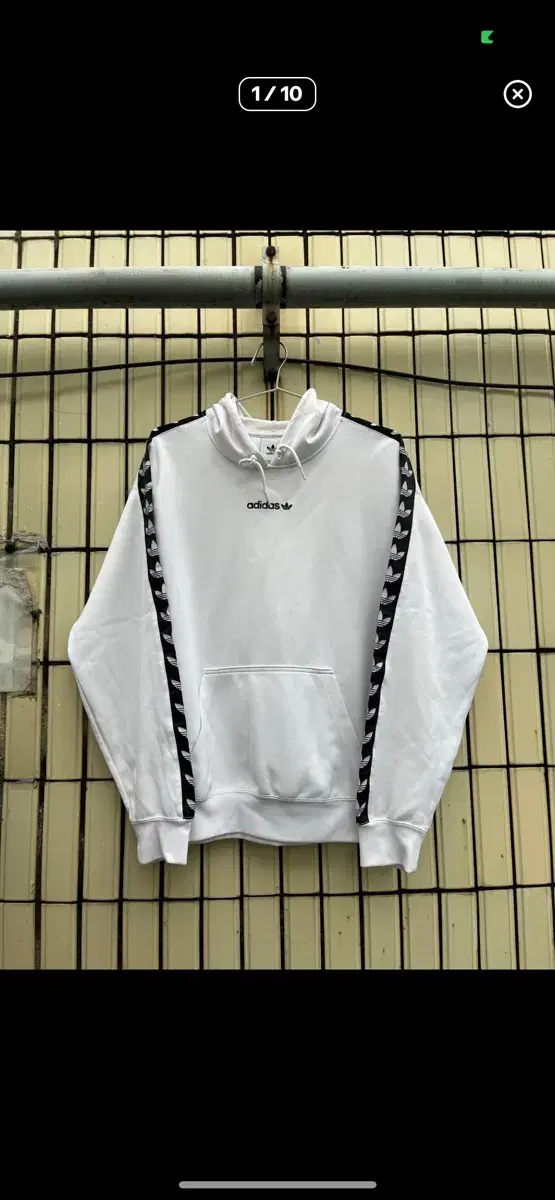 [XL]아디다스 져지 후드티셔츠 화이트 Adidas