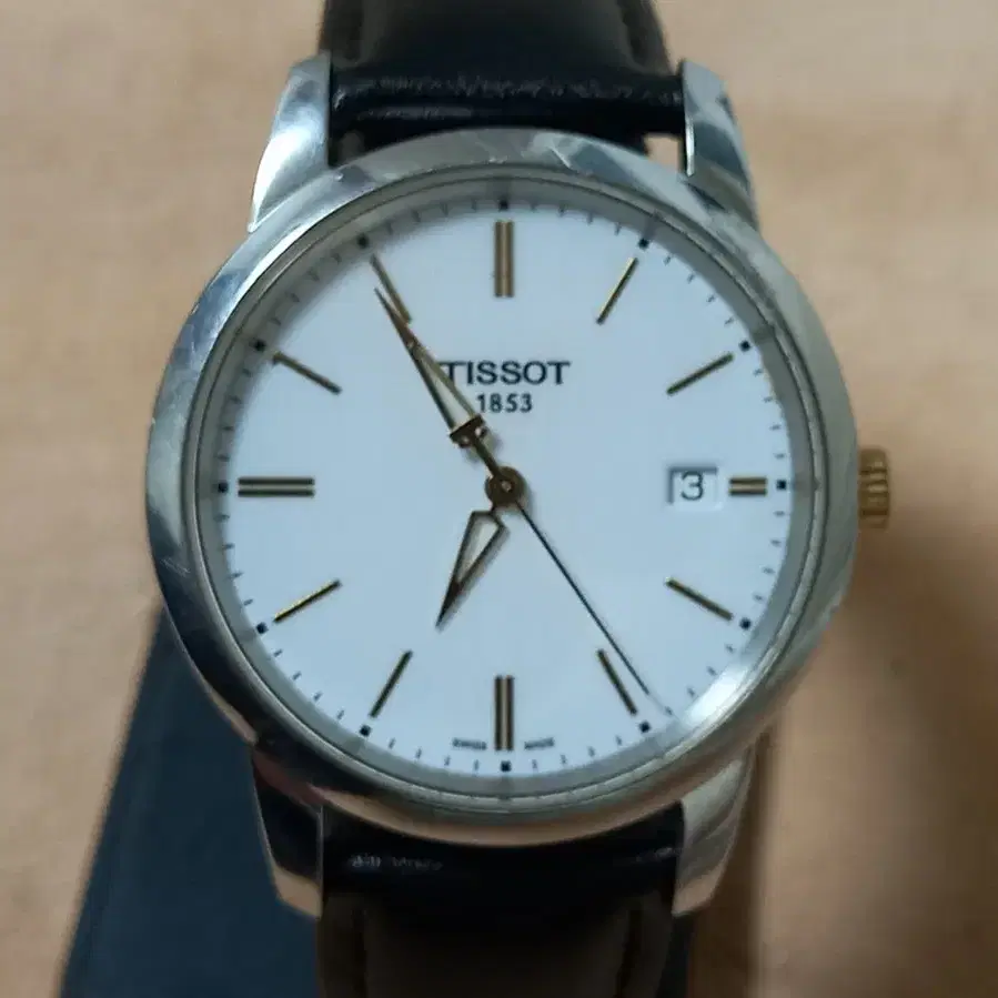 TISSOT 시계 사파이어 쿼츠 남성용 가죽