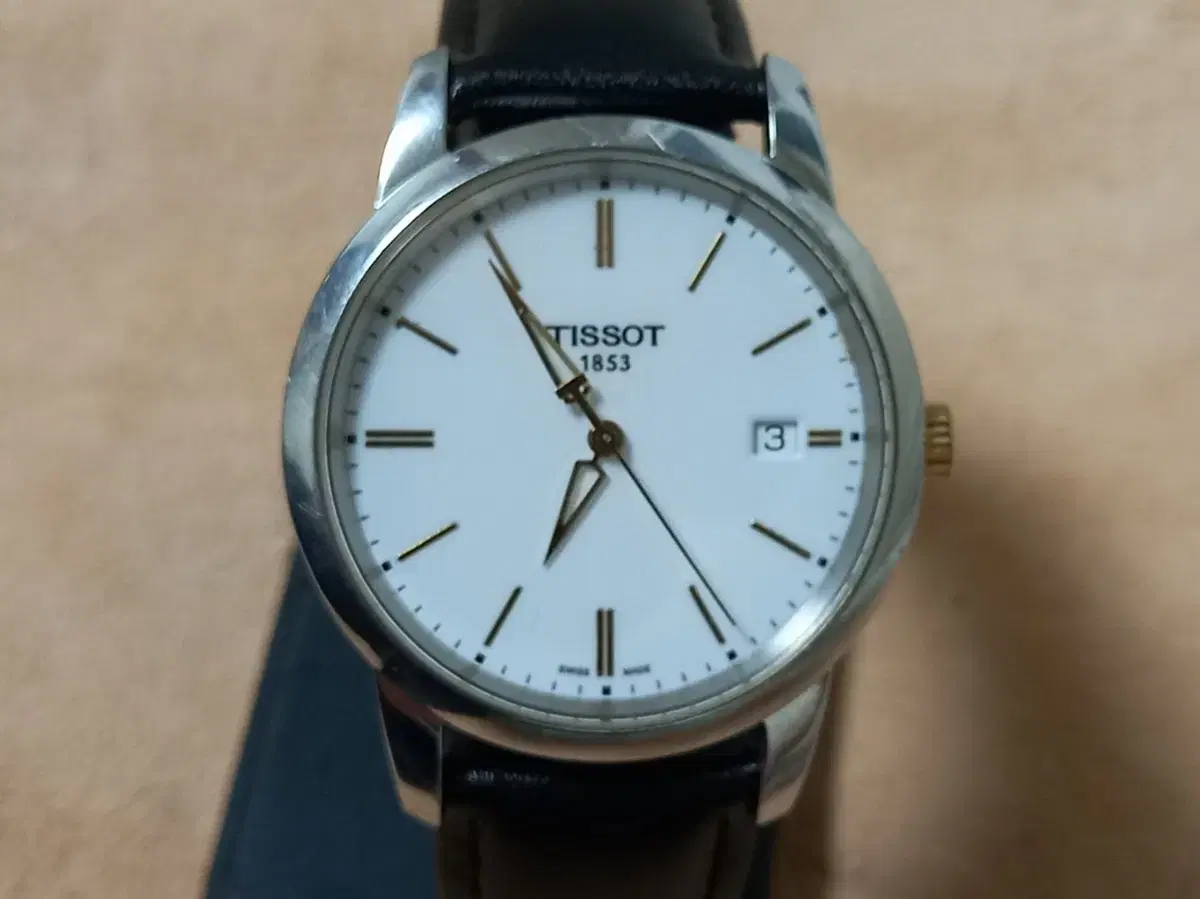 TISSOT 시계 사파이어 쿼츠 남성용 가죽