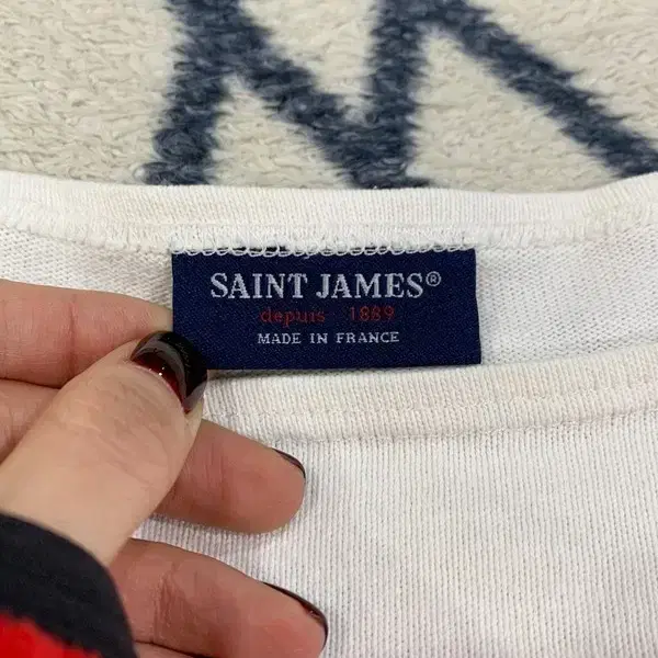 SAINT JAMES 화이트 롱 슬리브 M