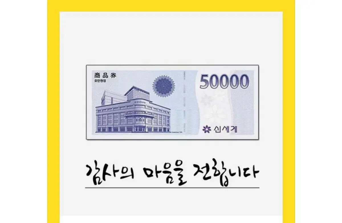 신세계 올리브영 베라 5만원권들.