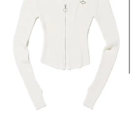 미스치프 KNITTED LONG SLEEVE SHIRT_WHITE