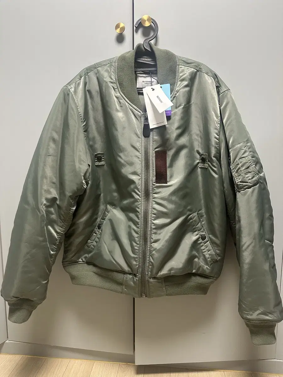 아웃스탠딩MA-1 FLIGHT JACKET_SAGE GREEN(L)