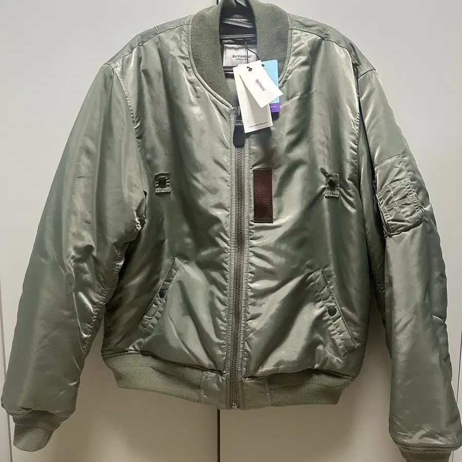 아웃스탠딩MA-1 FLIGHT JACKET_SAGE GREEN(L)