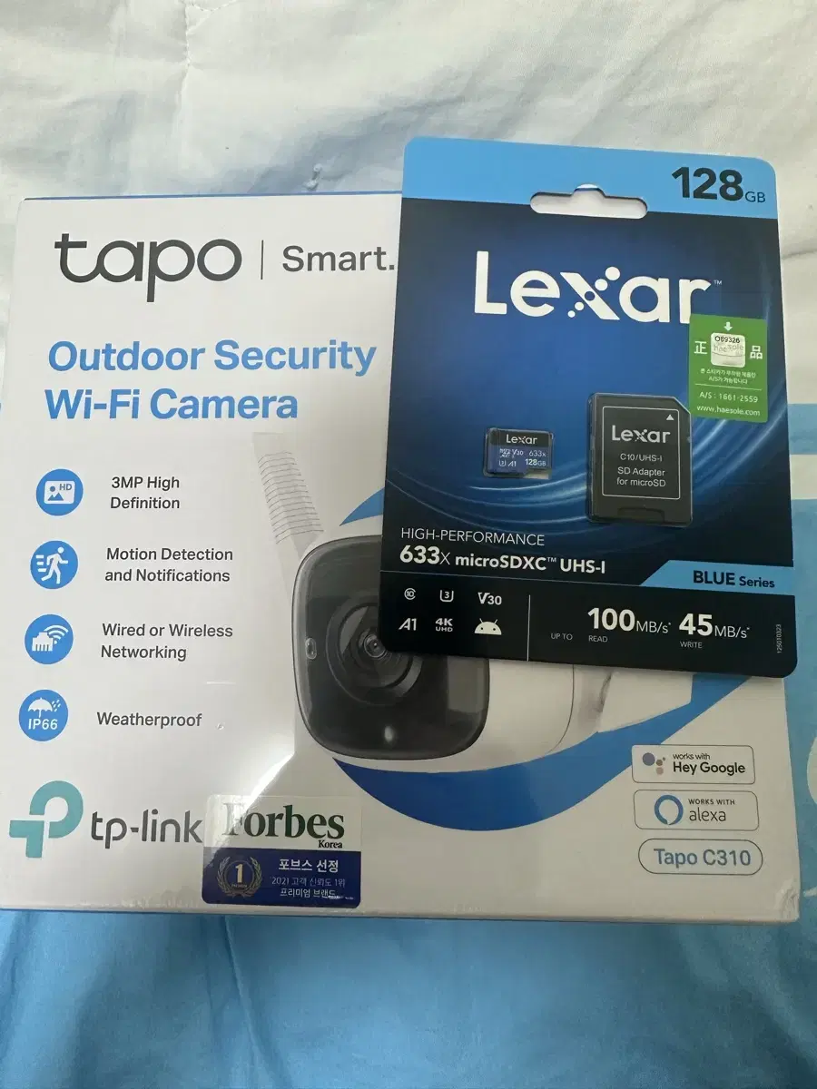 티피링크 tapo c310 cctv 홈카메라+128 SD 카드