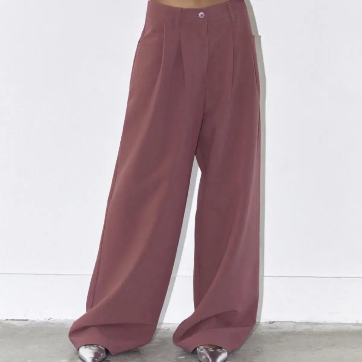 폴리수엠 OVERSIZED TUCK PANTS, PINK