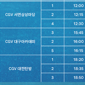 12/8 (일) 더영맨앤드더딥씨 개봉 임현식 무대인사 양도합니다.