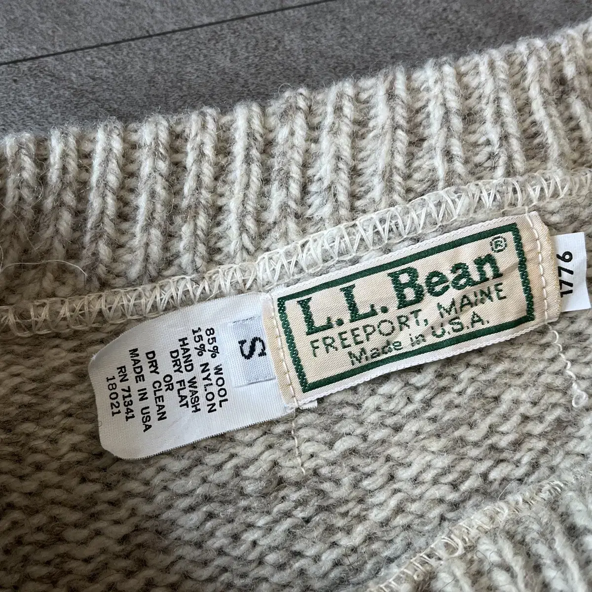 80년대 L.L.bean 정품 미국 생산 엘엘빈 울 니트