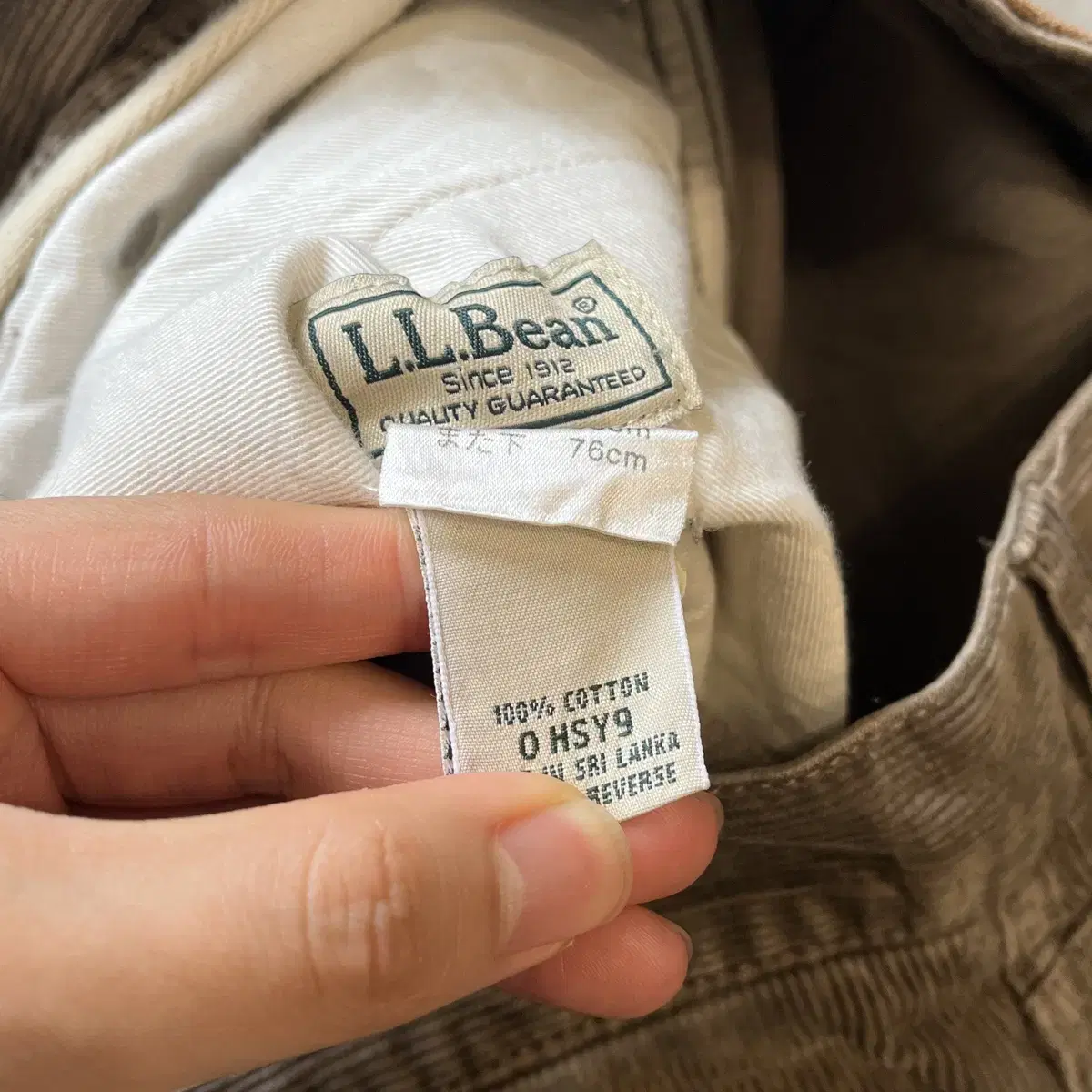 L.L.bean 정품 엘엘빈 브라운 코듀로이 팬츠