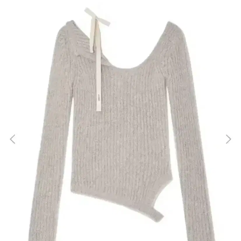 글로니 ISA ASYMMETRICAL KNIT TOP (FOG)