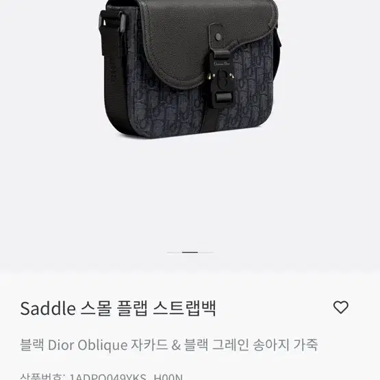 디올 saddle 스몰 스트맂백