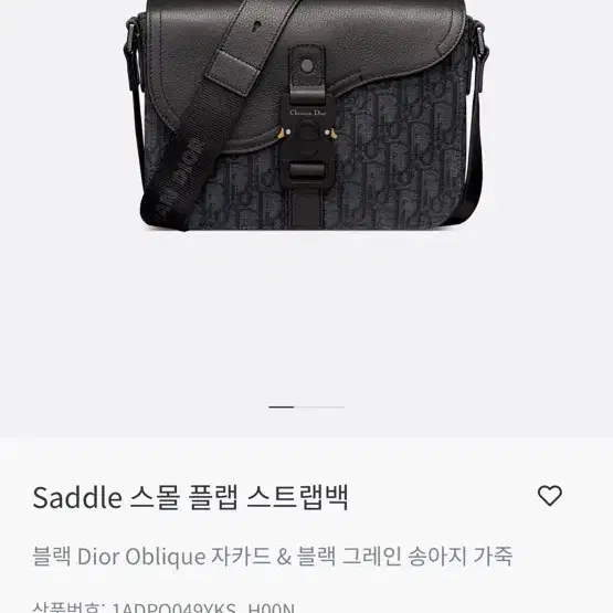 디올 saddle 스몰 스트맂백