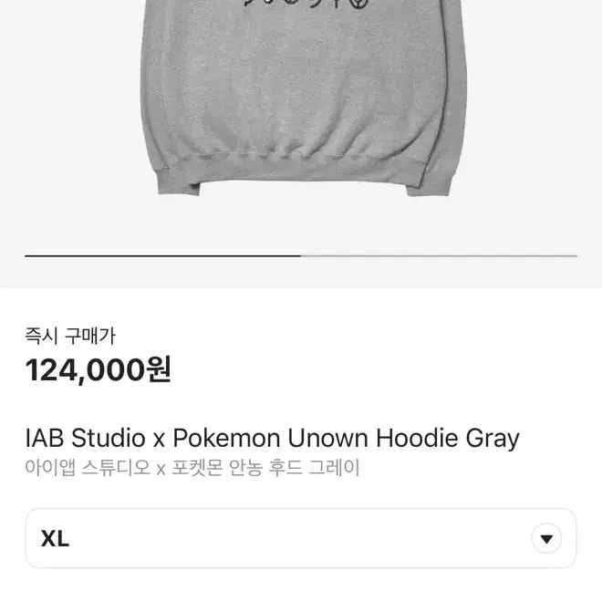 (XL) 포켓몬 아이앱 iab studio 안농 후드 그레이