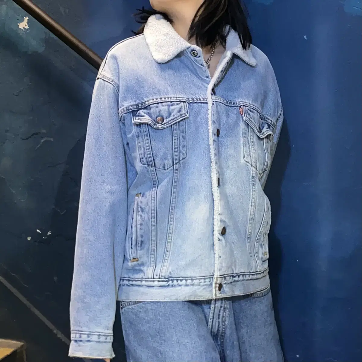 Levi's 리바이스 쉐르파 데님 양털 자켓