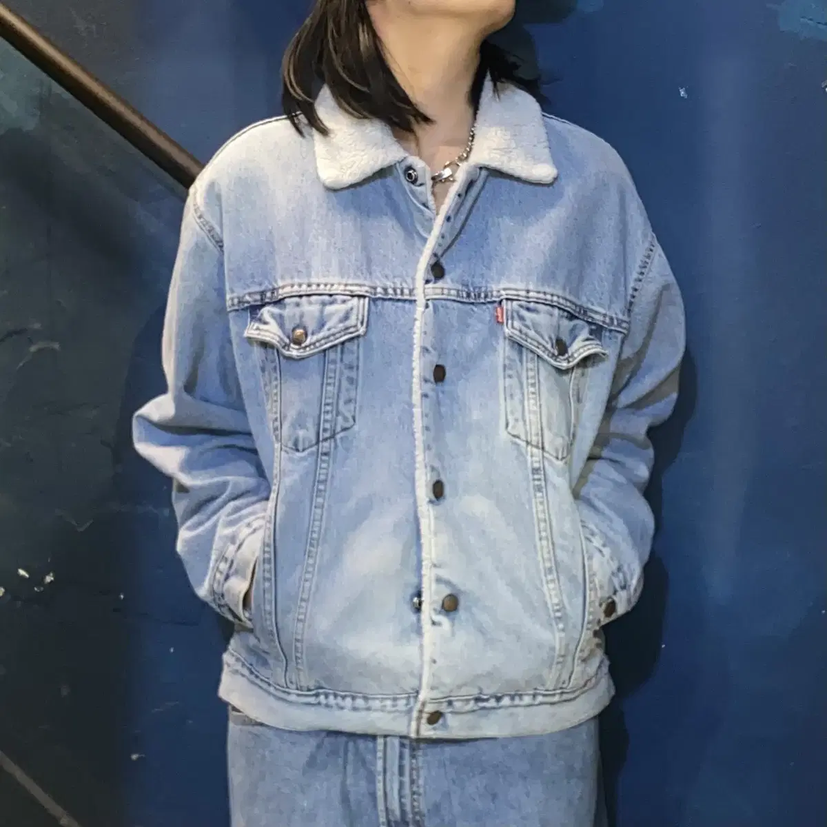 Levi's 리바이스 쉐르파 데님 양털 자켓