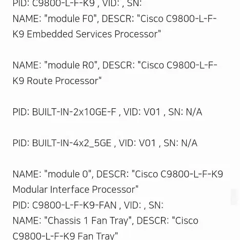 cisco wlc c9800 판매합니다