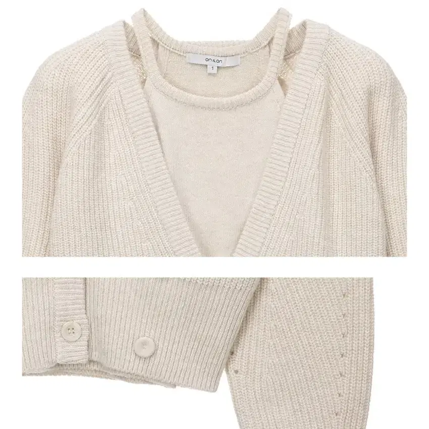 [온앤온]Halterneck Wrap Cardigan SET