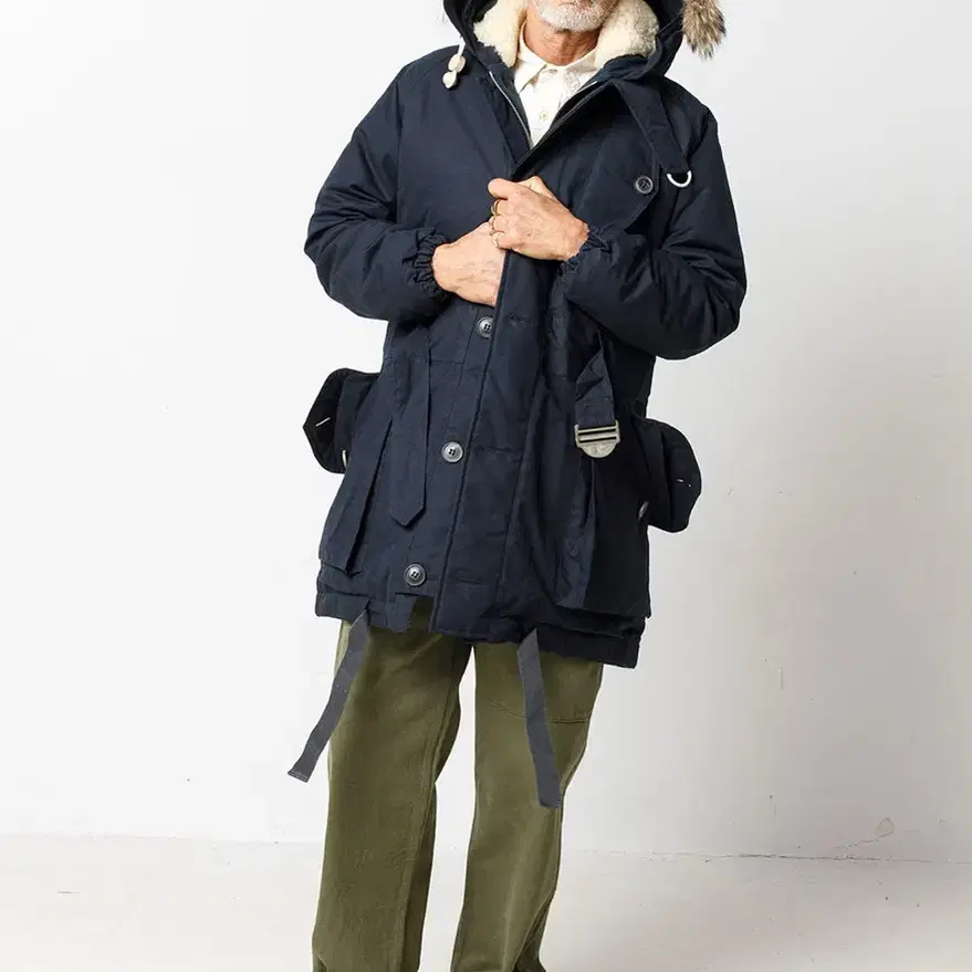 NIGEL CABOURN ANTARCTIC PARKA NAVY