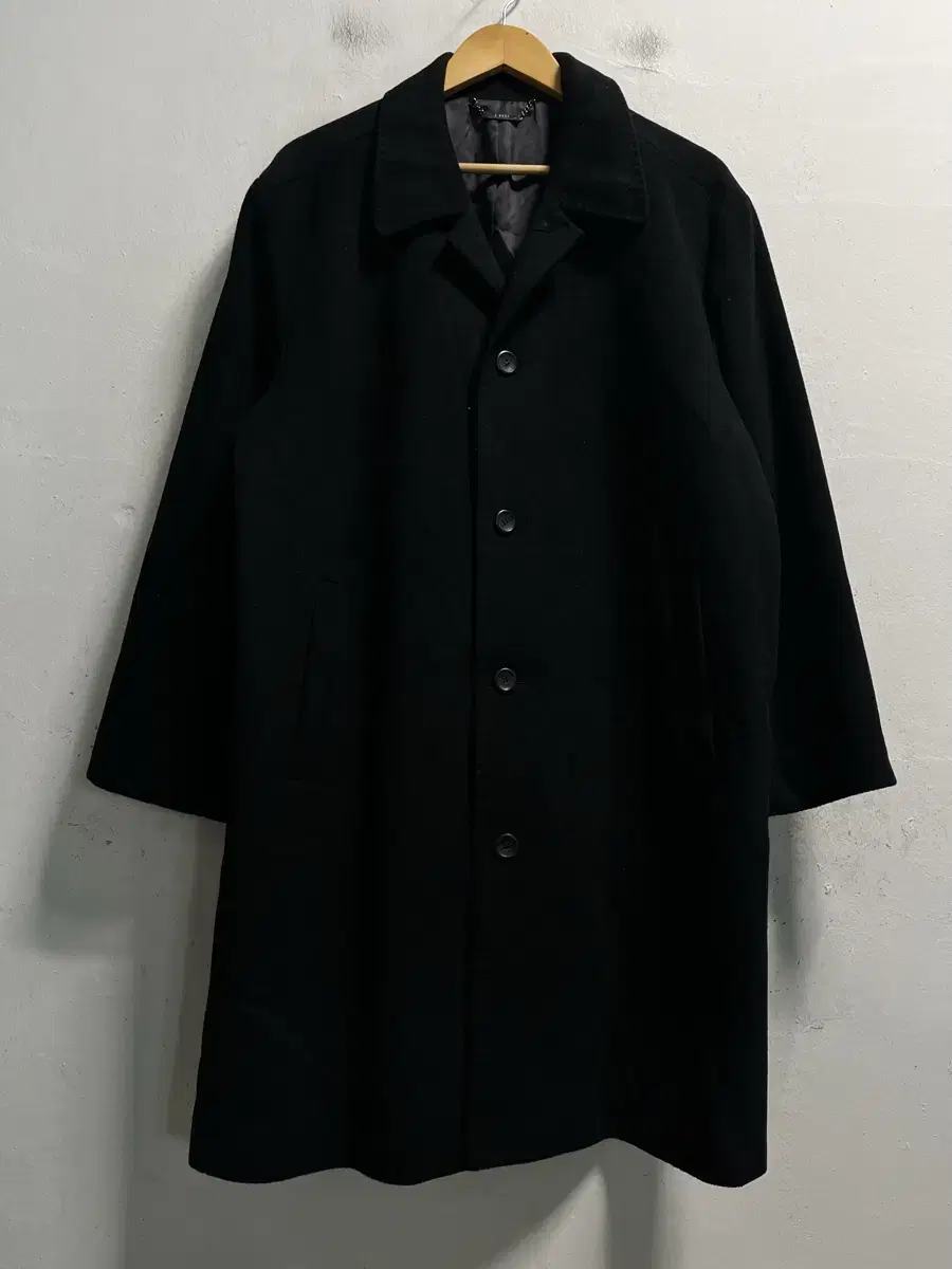 105 J.HASS Classic wool90% lew long coat Genuine