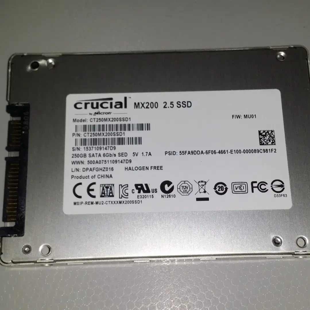 240GB 1개, 250GB 1개    ssd 일괄