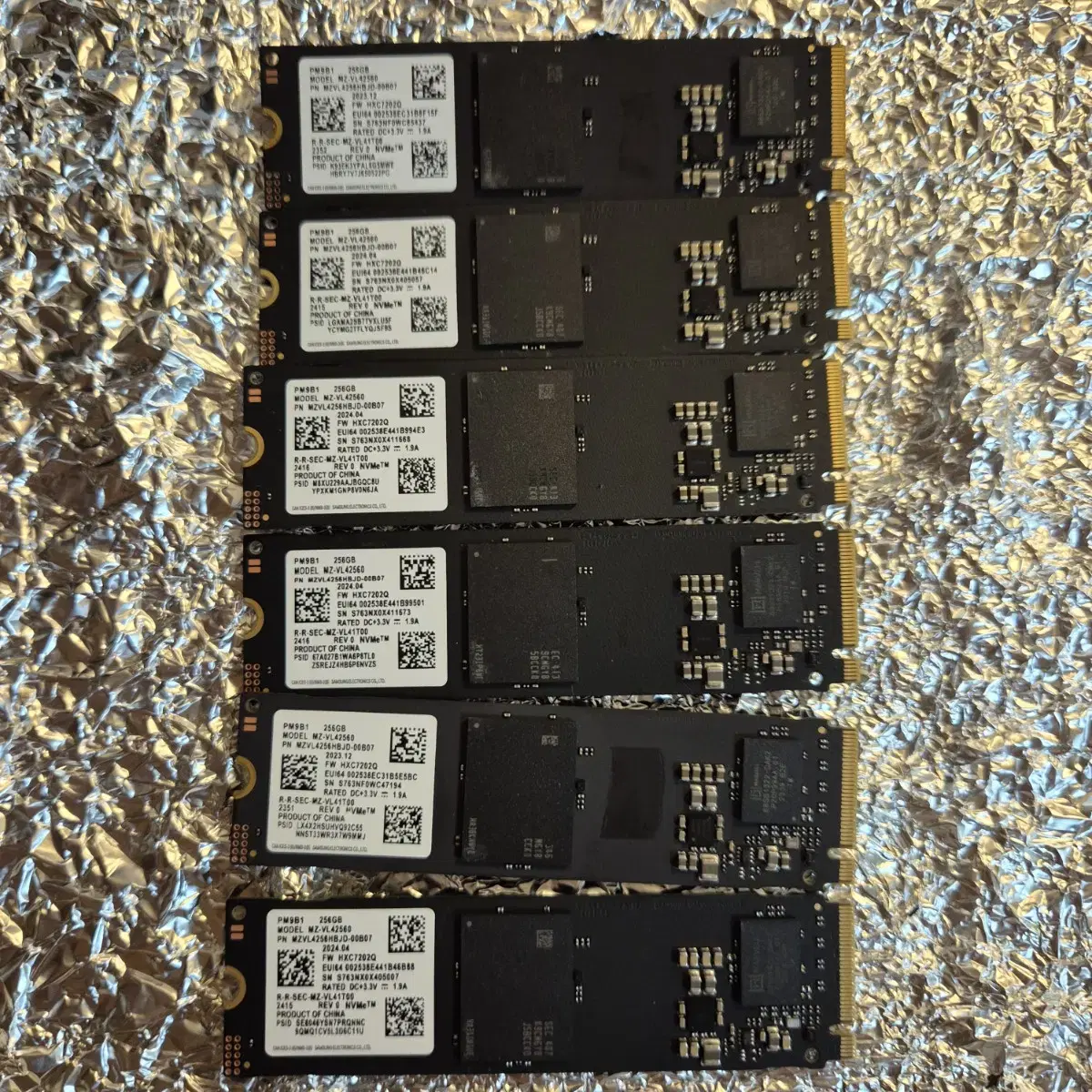 삼성 256GB NVMe SSD(PM9B1) 6개 일괄팝니다.