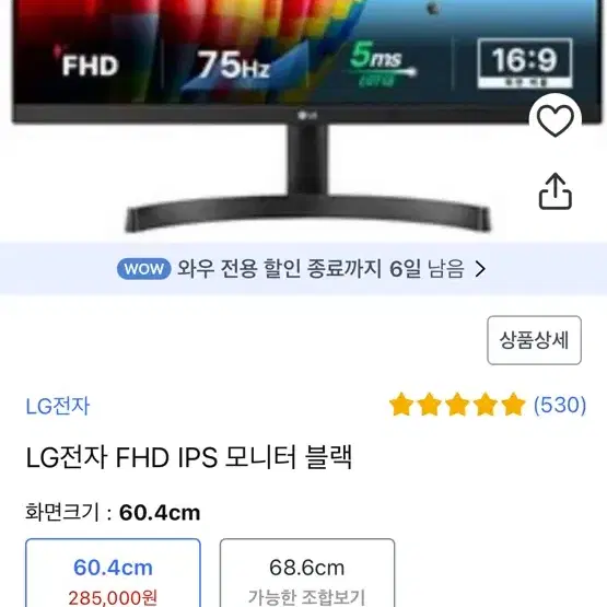 LG 24인치 모니터