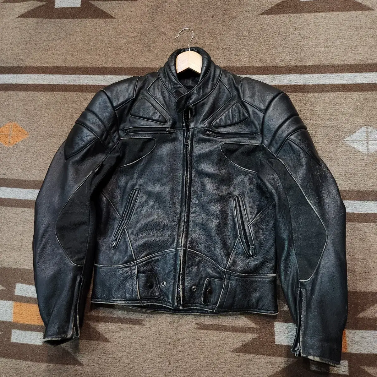 Weekend Sale)Frank Thomas Cowhide Rider Jacket XL British